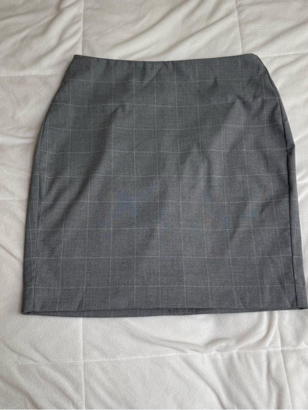 Banana Republic Gray Windowpane Pencil Skirt
